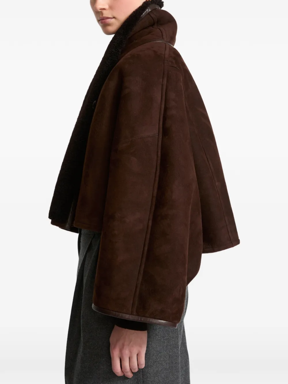 Yves Salomon Lammy cape Bruin