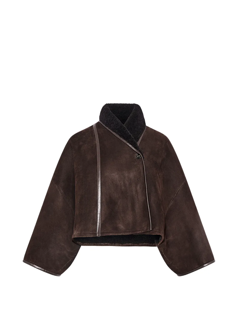 Yves Salomon lambskin shearling cape - Brown