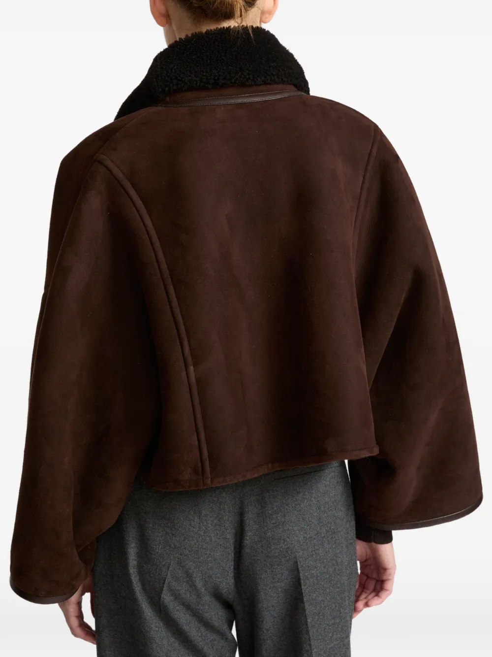 Yves Salomon Lammy cape Bruin