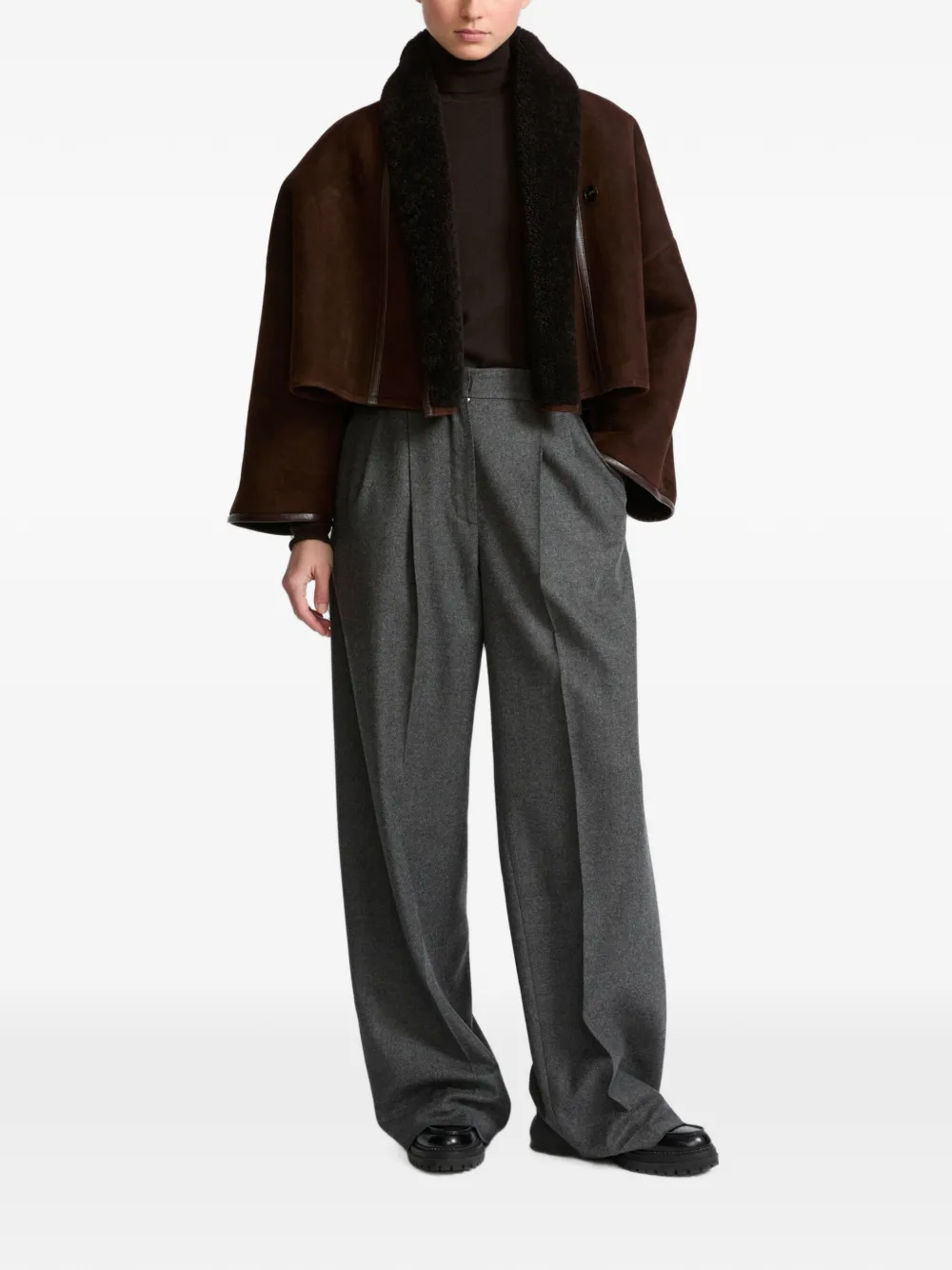 Yves Salomon Lammy cape Bruin
