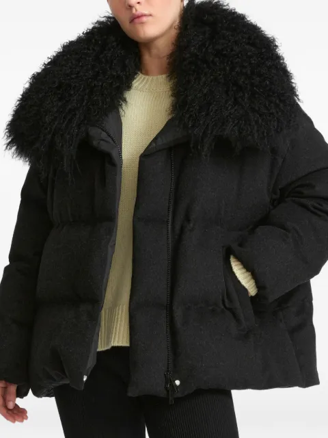 Yves Salomon shearling-collar padded coat