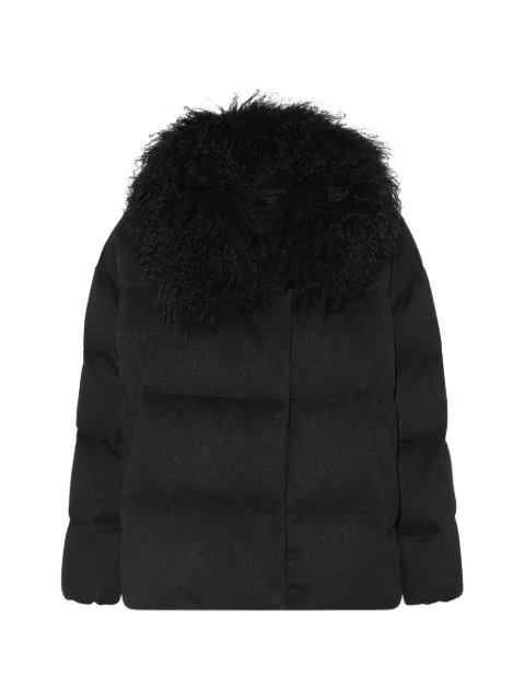 Yves Salomon Wattierter Mantel mit Shearling-Kragen