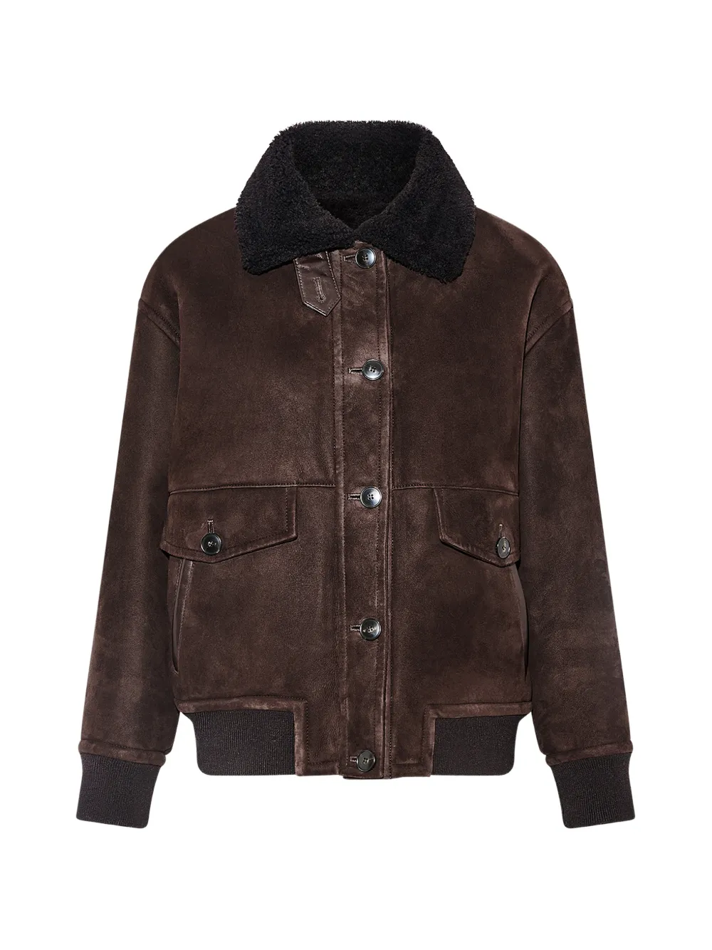 Yves Salomon shearling-collar bomber jacket