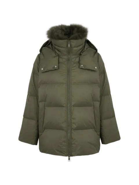 Yves Salomon A-line shearling-trim jacket
