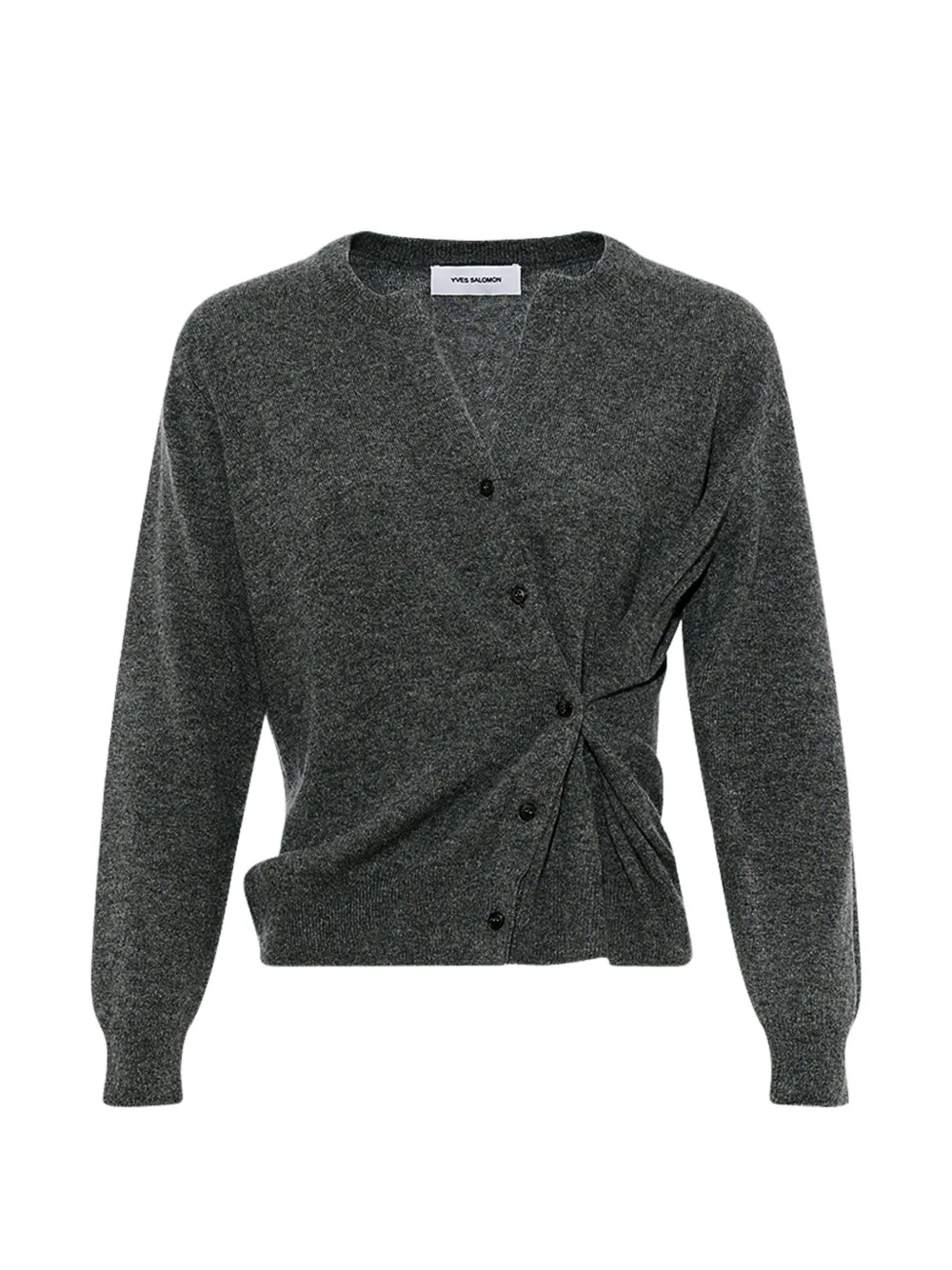 Yves Salomon Cardigan asimmetrico - Grigio