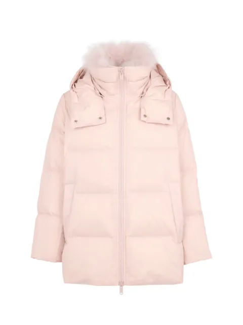 Yves Salomon A-line shearling-trim jacket