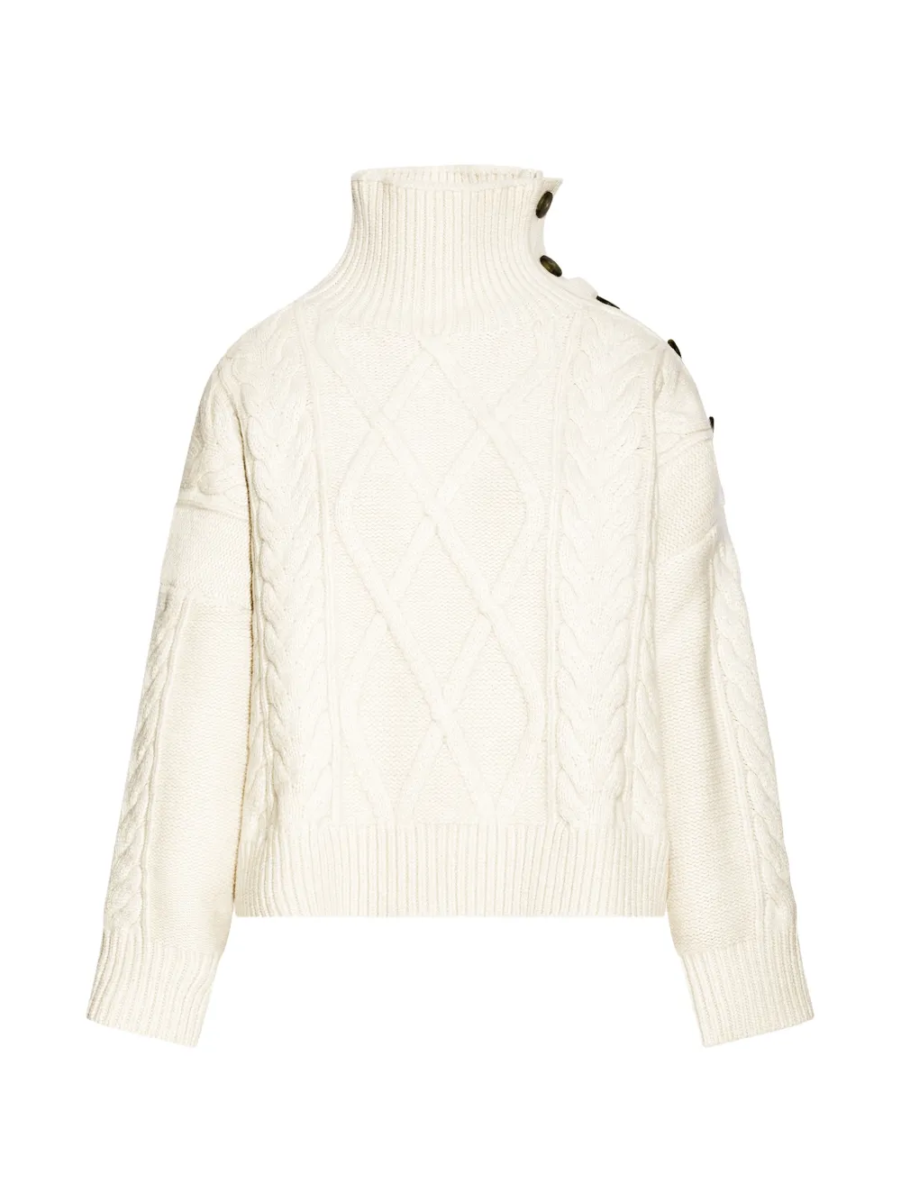 Yves Salomon Strickpullover mit Knopfdetail - Nude