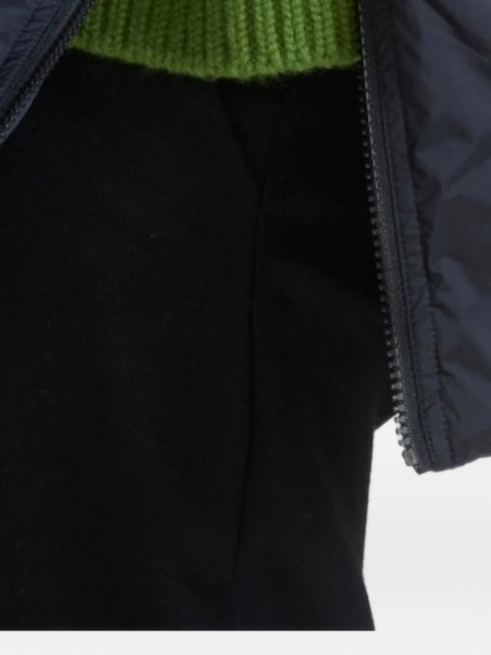 Yves Salomon Jacke in A-Linie - Schwarz