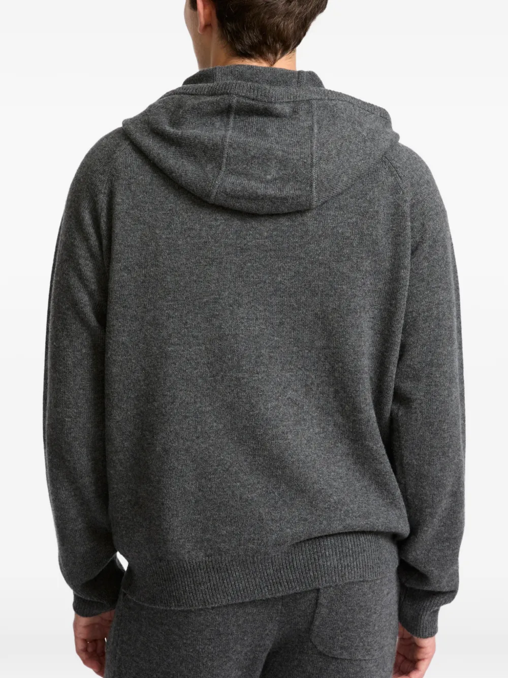 Yves Salomon Hoodie met trekkoord en raglan mouwen Grijs
