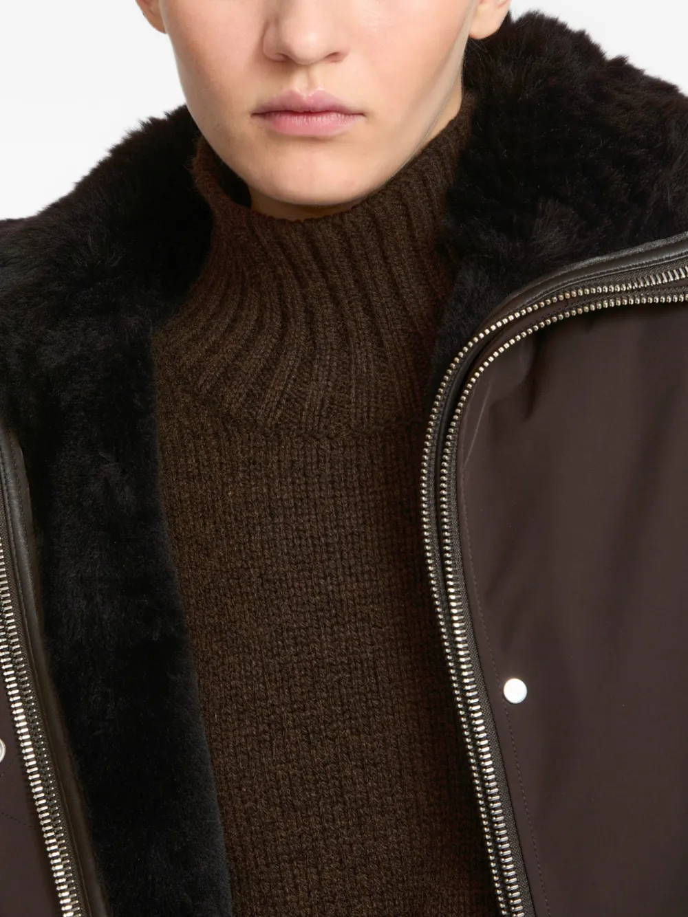 Yves Salomon Lammy parka Bruin
