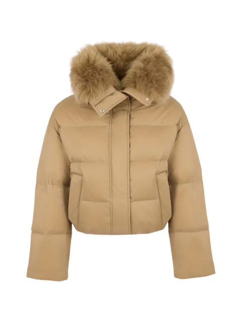 Yves Salomon lambswool-trim down jacket