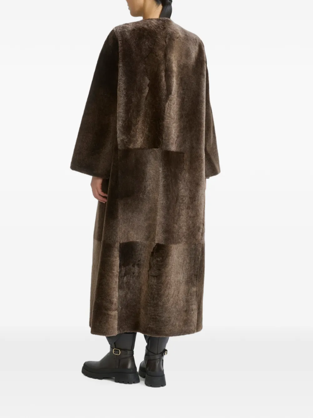 Yves Salomon Lammy coat Bruin