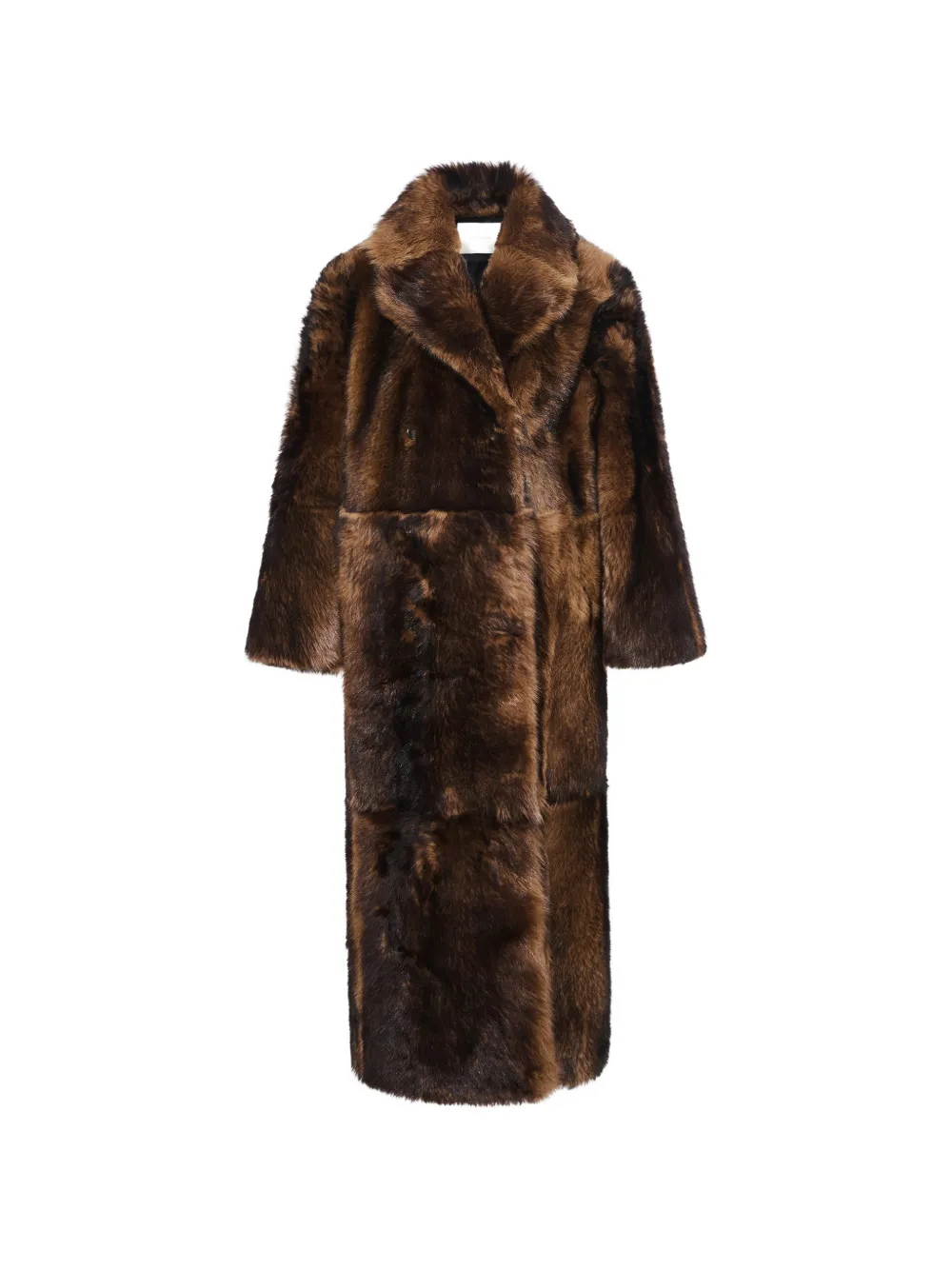 Yves Salomon Cappotto in shearling - Marrone