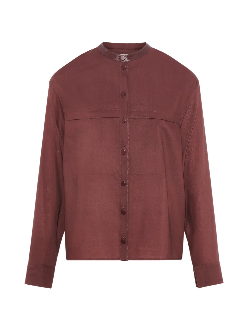 Yves Salomon Gonna con bordo in pelle - Rosso