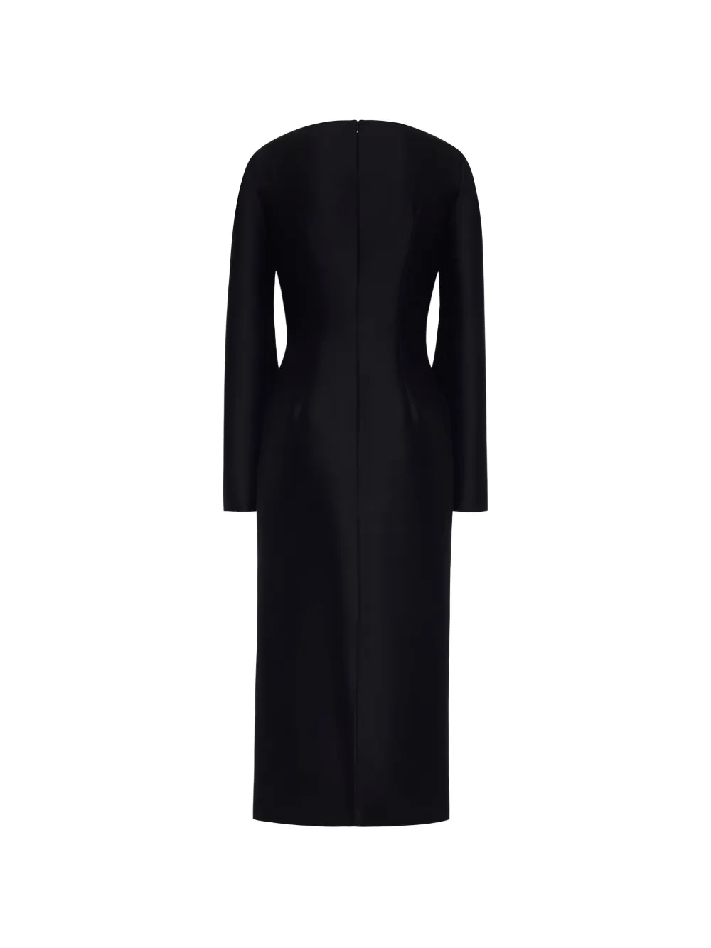 Adam Lippes Talitha midi-jurk met lange mouwen Zwart