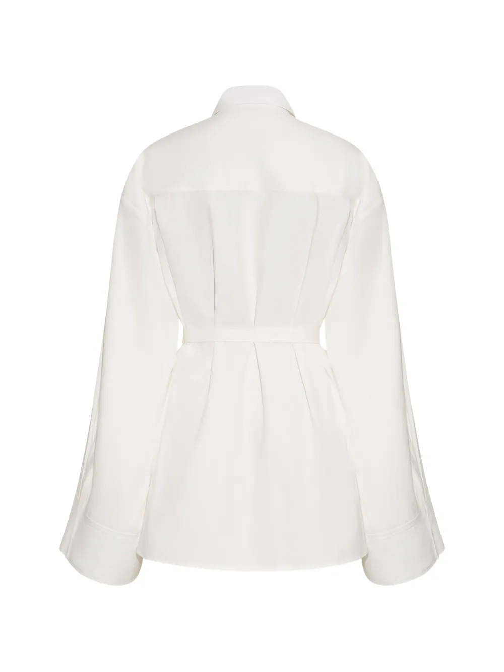 Adam Lippes Sayuri katoenen blouse met ceintuur Wit