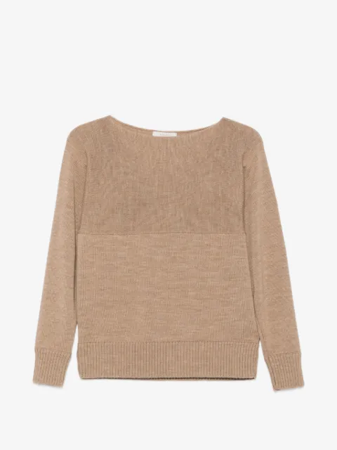 Zanone boat-neck ribbed-trim sweater