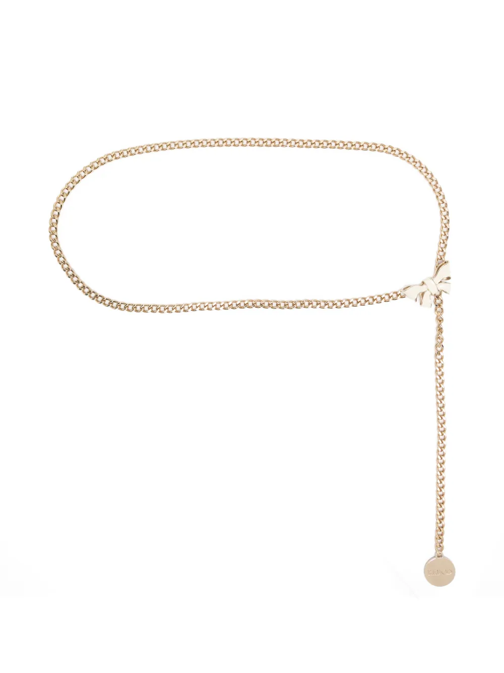 Valentino Garavani Pre-Owned 2020s bow-detail chain belt - Oro