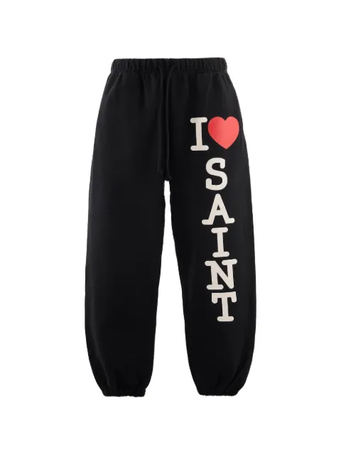 SAINT MXXXXXX pants con cordones en la pretina y logo estampado