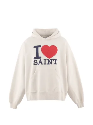 SAINT MXXXXXX I Love Saint Hoodie | White | FARFETCH