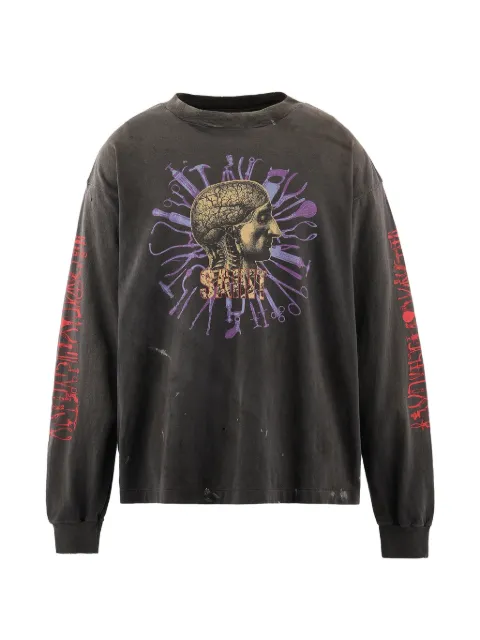 SAINT MXXXXXX Head graphic-print sweatshirt