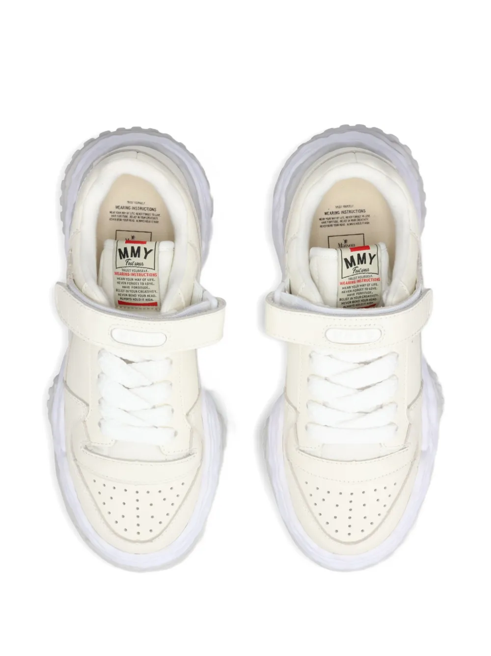 Maison MIHARA YASUHIRO Keith sneakers met klittenband Beige