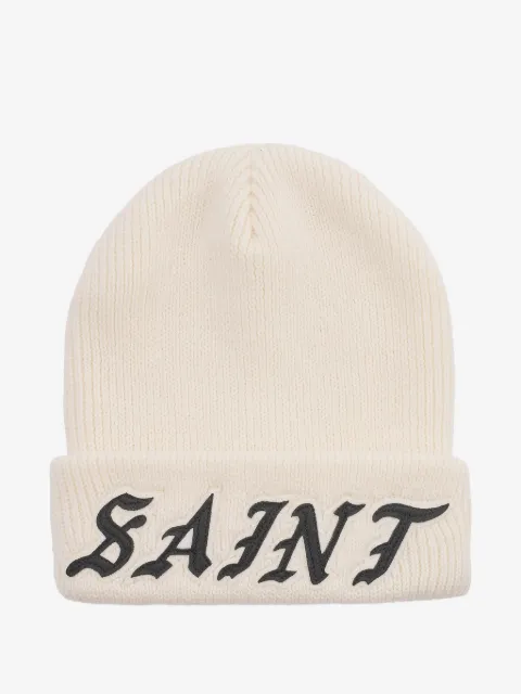SAINT MXXXXXX gorro tejido de canalé con logo bordado
