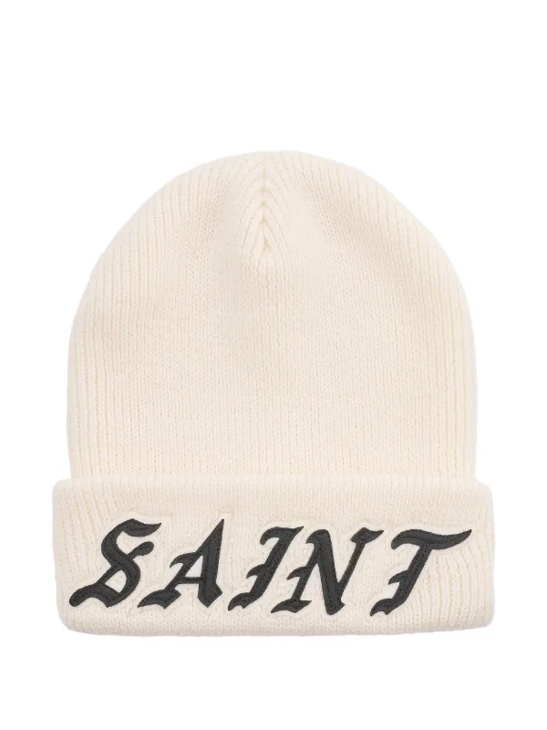SAINT MXXXXXX KNIT CAP SAINT White24AW Fashion Mens 【公式通販】