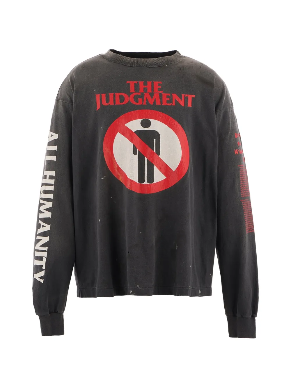 SAINT MXXXXXX graphic-print long-sleeve T-shirt - Nero