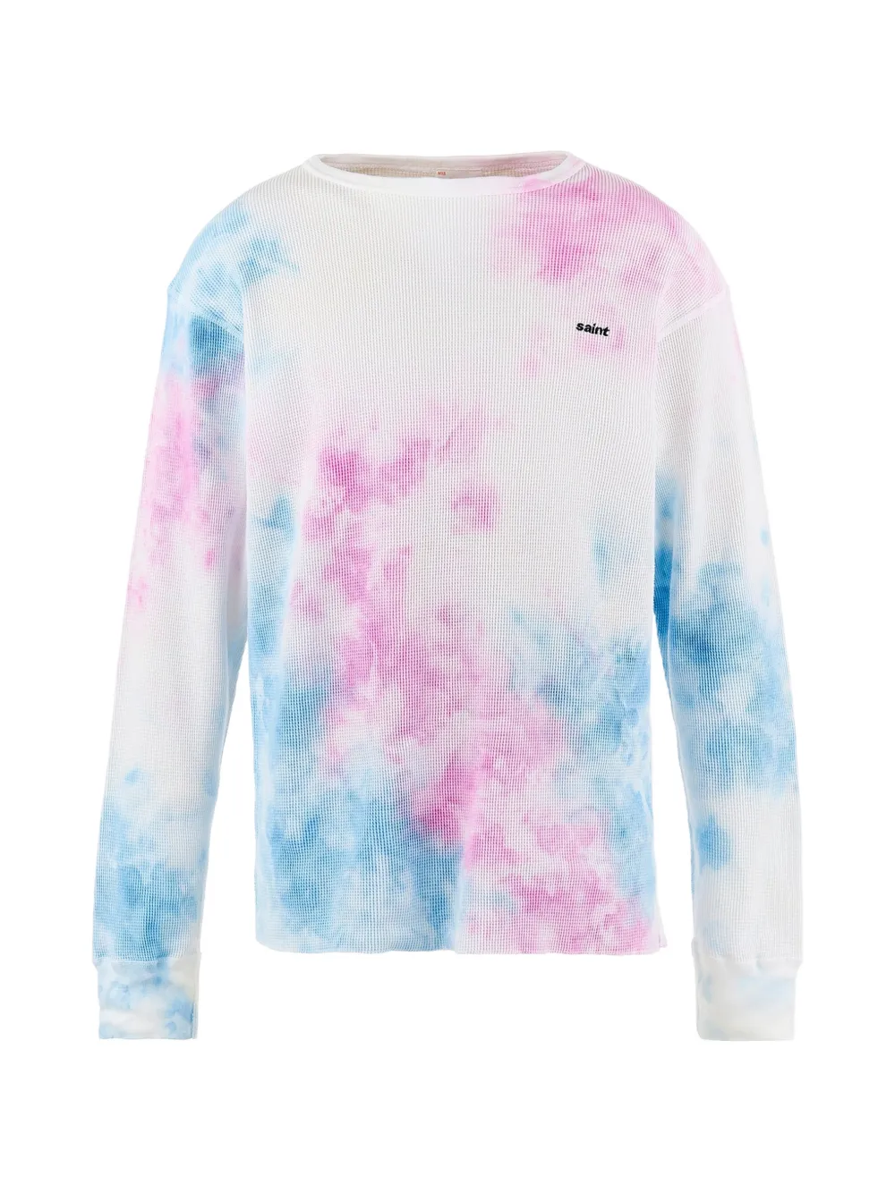 SAINT MXXXXXX Tharmal tie-dye waffle-knit T-shirt - Bianco