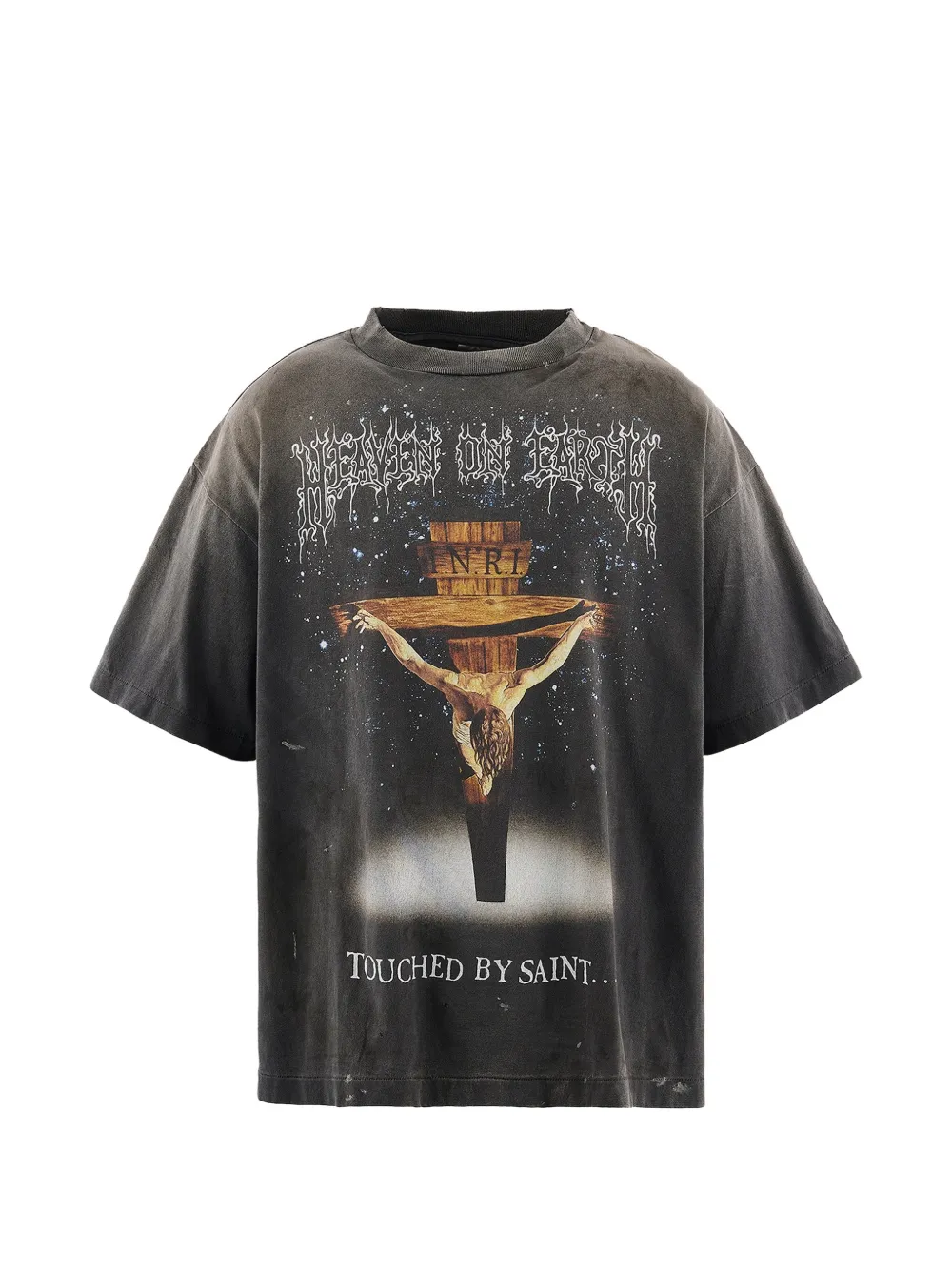 SAINT MXXXXXX graphic-print T-shirt - Schwarz