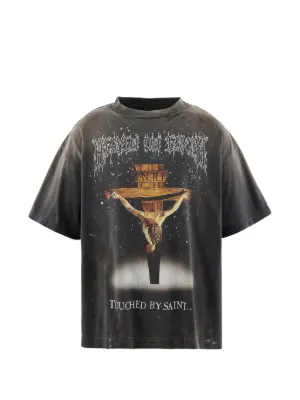 SAINT MXXXXXX x Kosuke Kawamura graphic-print T-shirt | Black