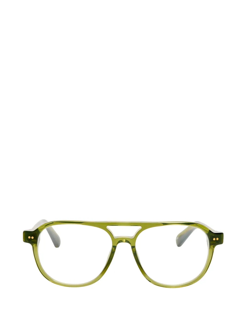 Jacquemus Jacquemus double-bridge pilot-frame glasses - Grün aus Acetate in Grün