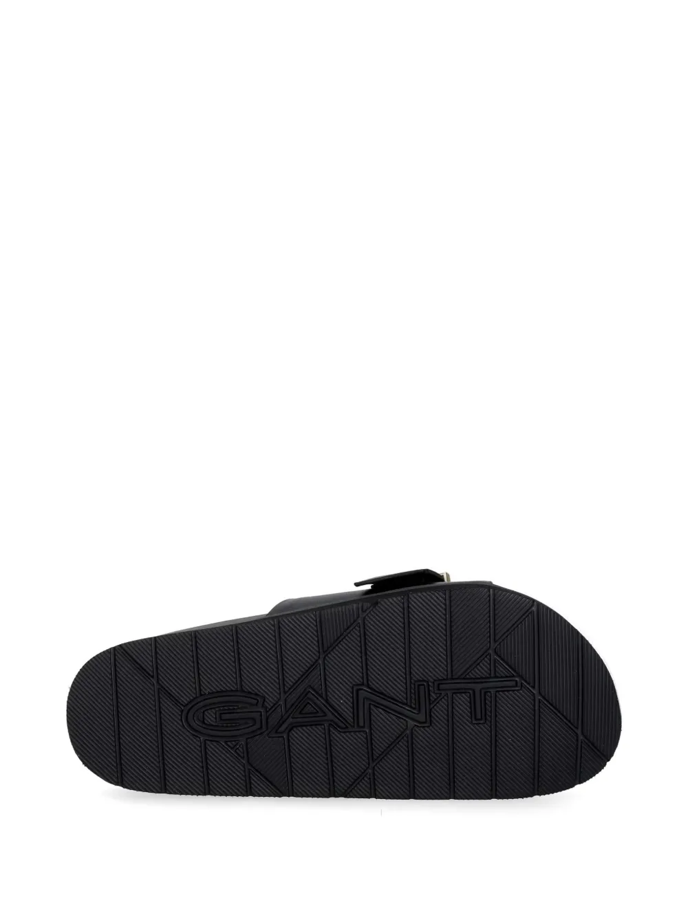 Gant buckle-detail crossover slides Zwart