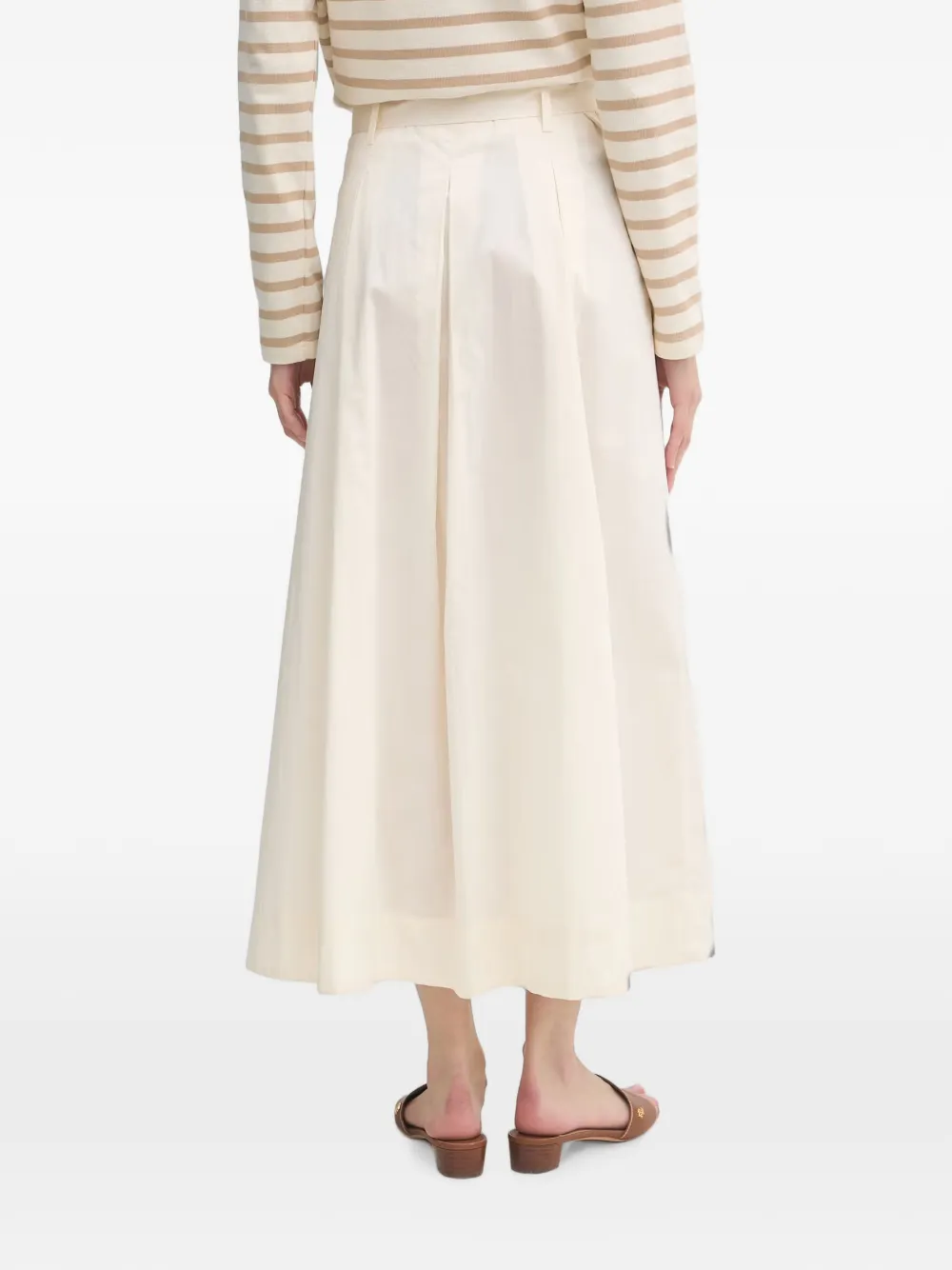 Gaudi Plooirok met ceintuur Beige