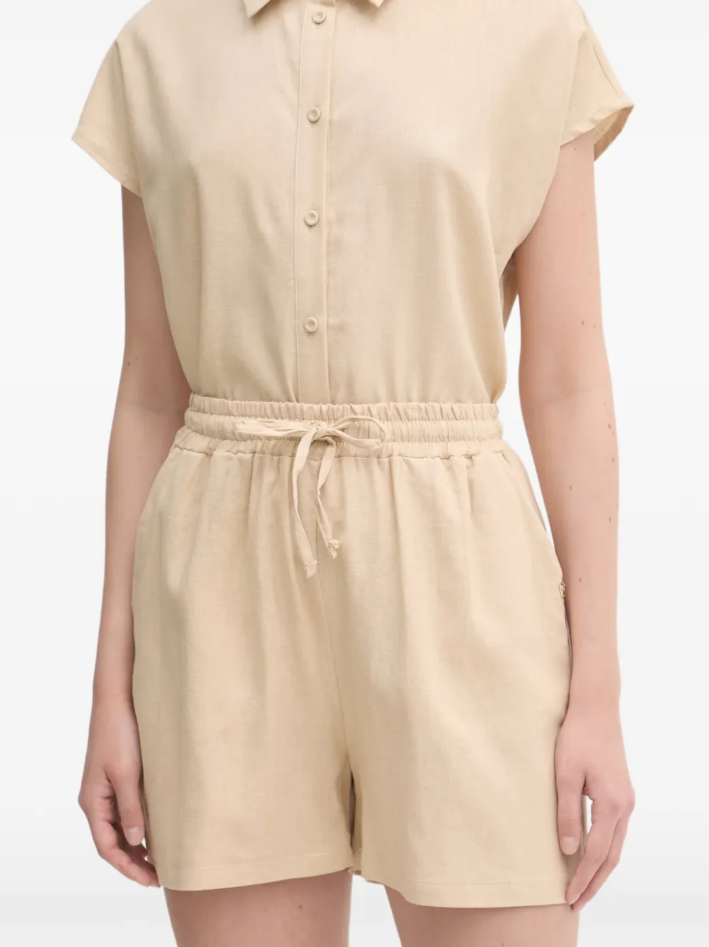 Gaudi drawstring-waist mini shorts - Toni neutri