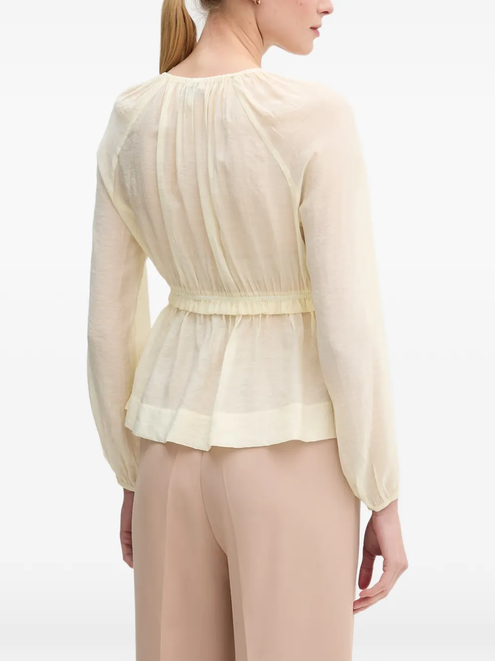Gaudi Blouse met ruches Geel