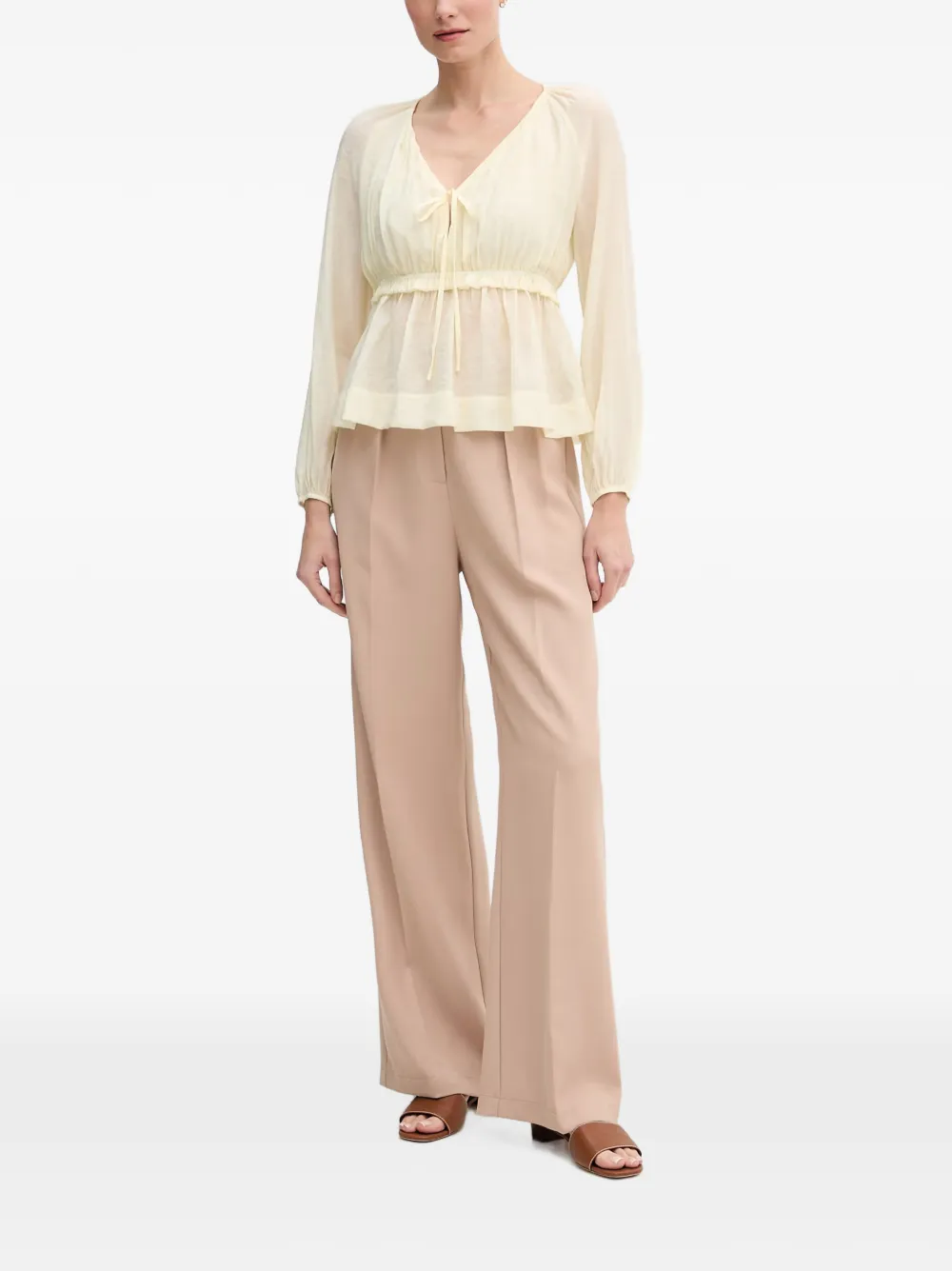 Gaudi Blouse met ruches Geel