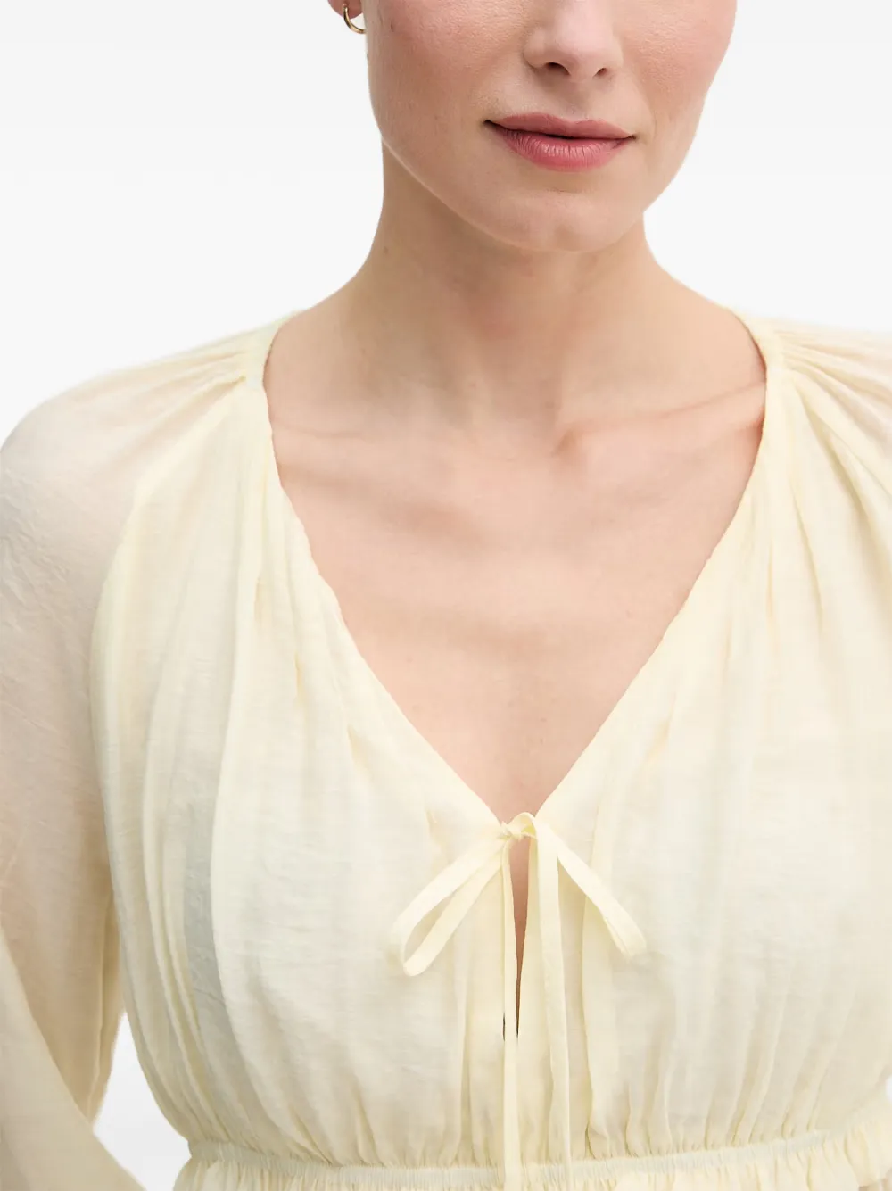 Gaudi Blouse met ruches Geel