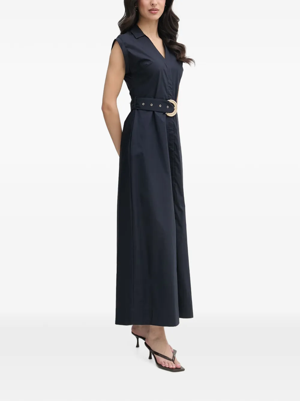 Gaudi Mouwloze maxi-jurk Blauw