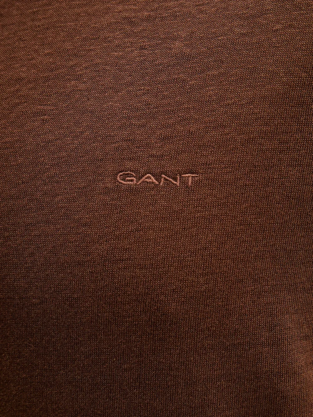 Gant T-shirt met geborduurd logo Bruin