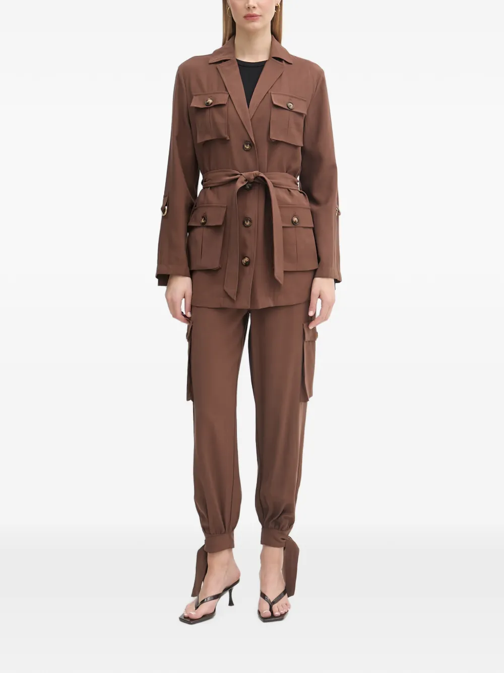 Gaudi Cargo broek met gestrikte manchetten Bruin