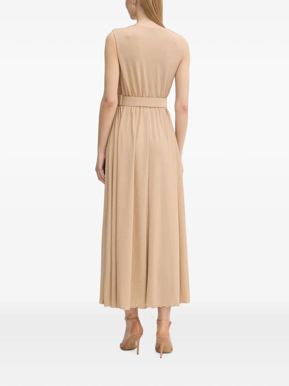 Gaudi Mouwloze maxi-jurk Beige