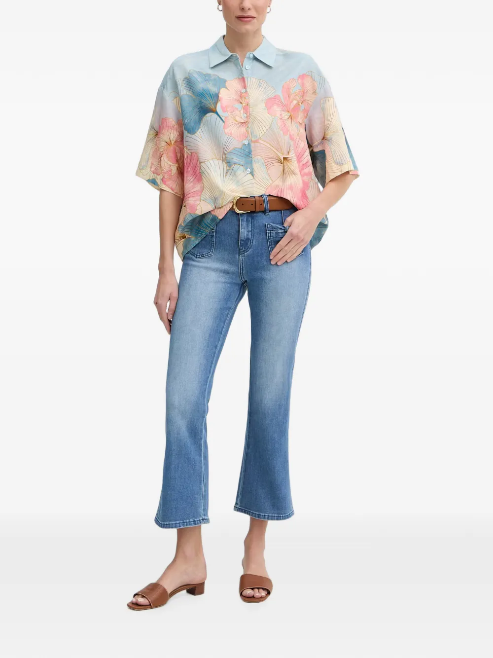 Gaudi Jeans met opgestikte zak Blauw