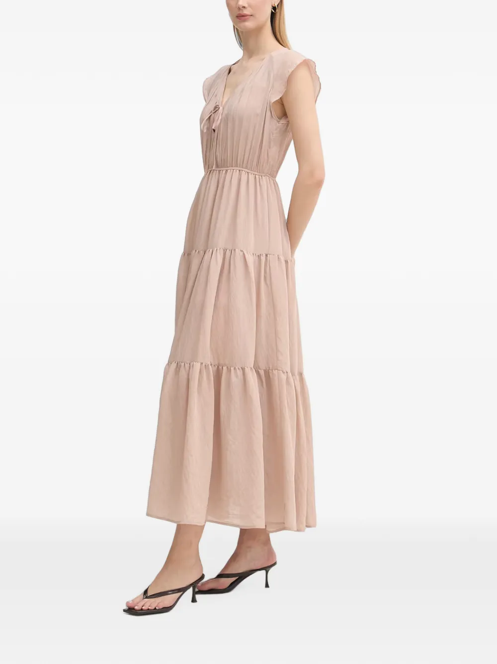 Gaudi Gelaagde midi-jurk Beige