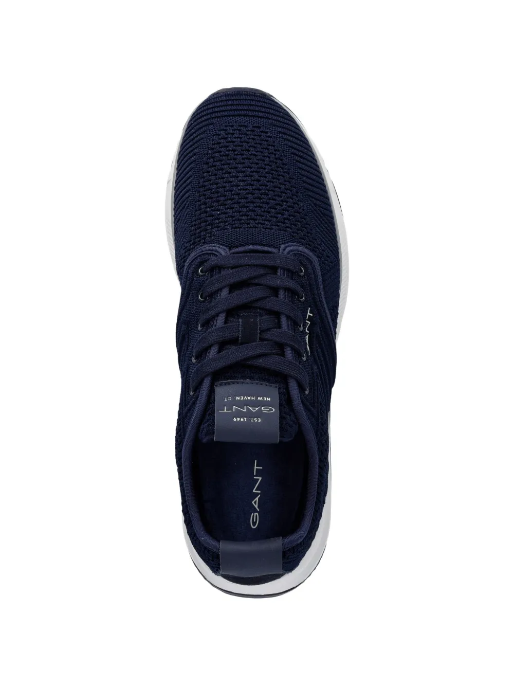Gant knit-texture panelled sneakers Blauw