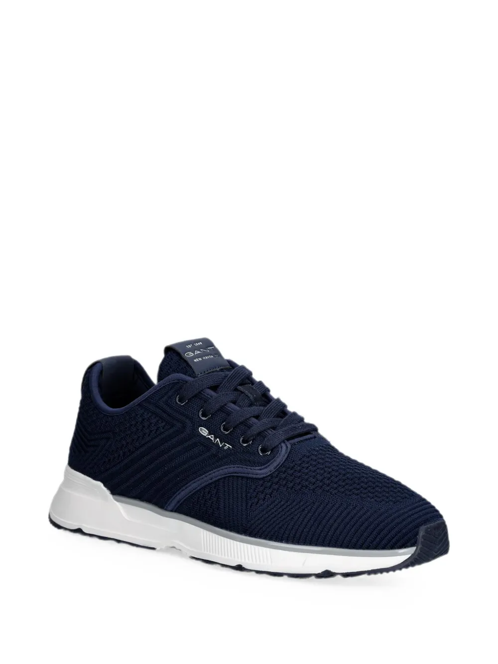 Gant knit-texture panelled sneakers Blauw