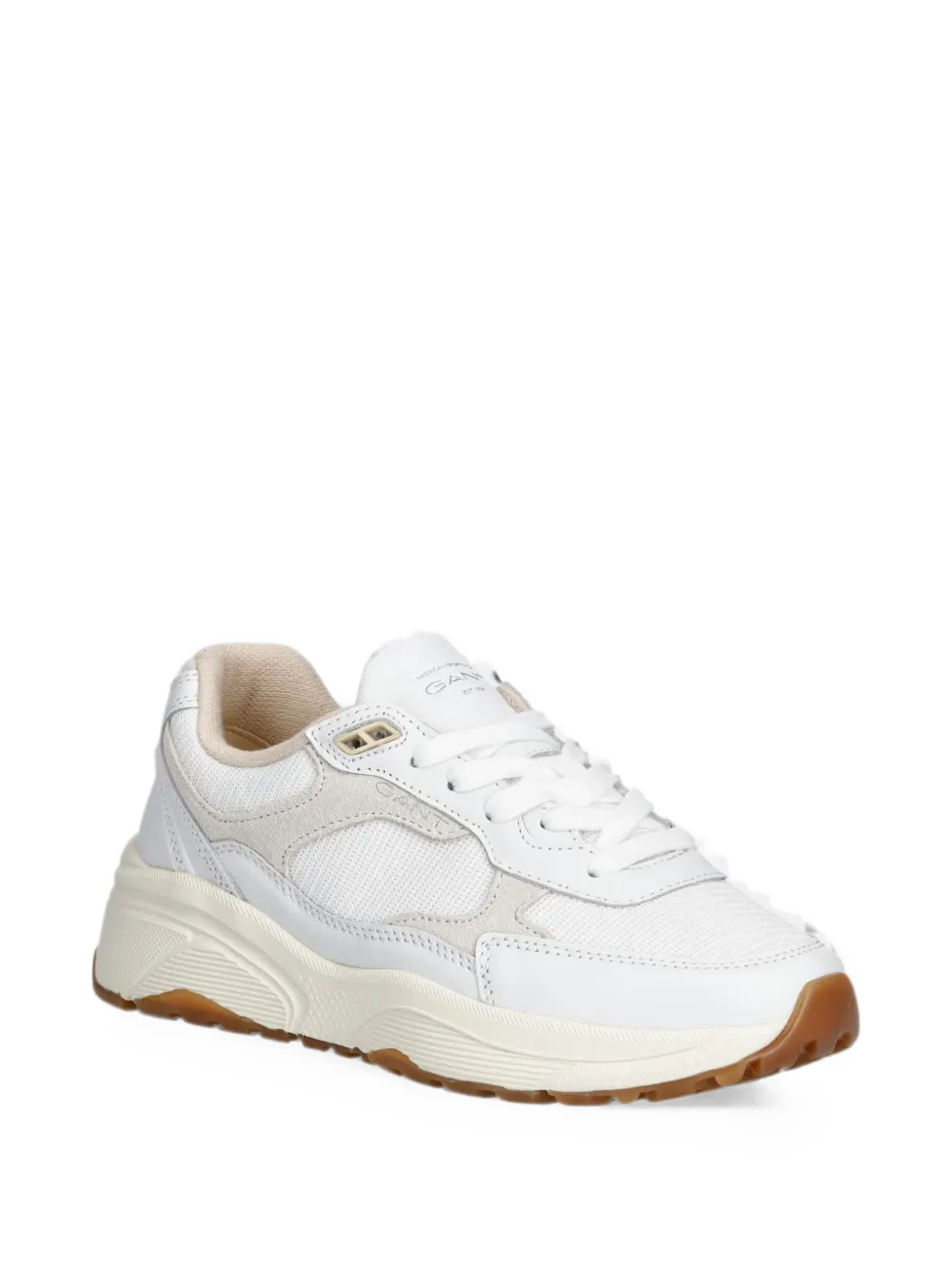 Gant Newile suede panelled lace-up sneakers Wit