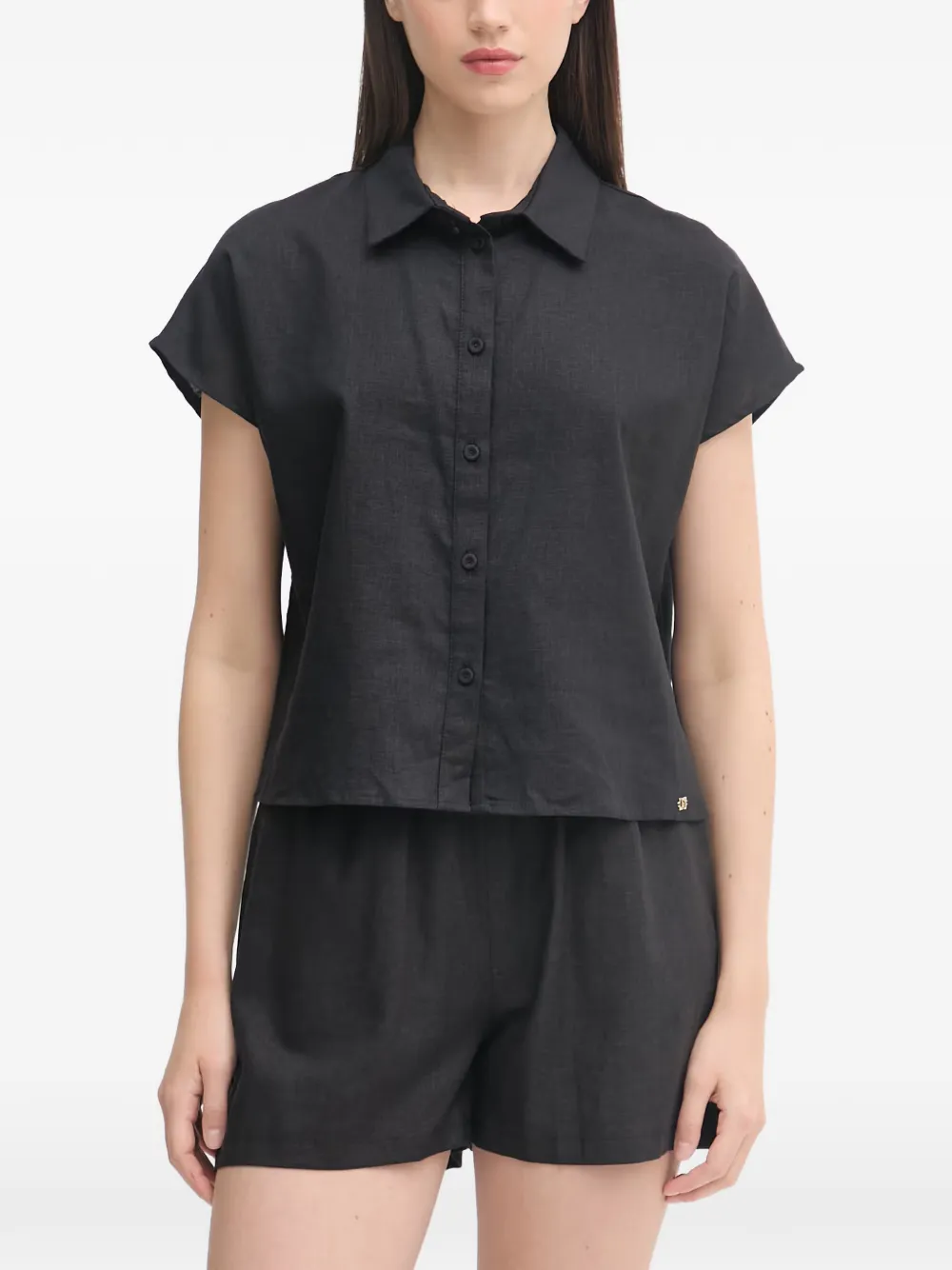 Gaudi button-up short-sleeve shirt - Nero