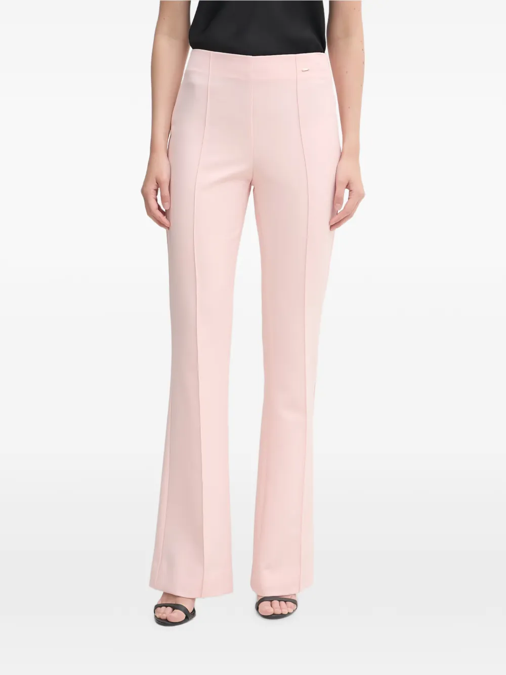 Gaudi pressed-crease flared trousers - Rosa